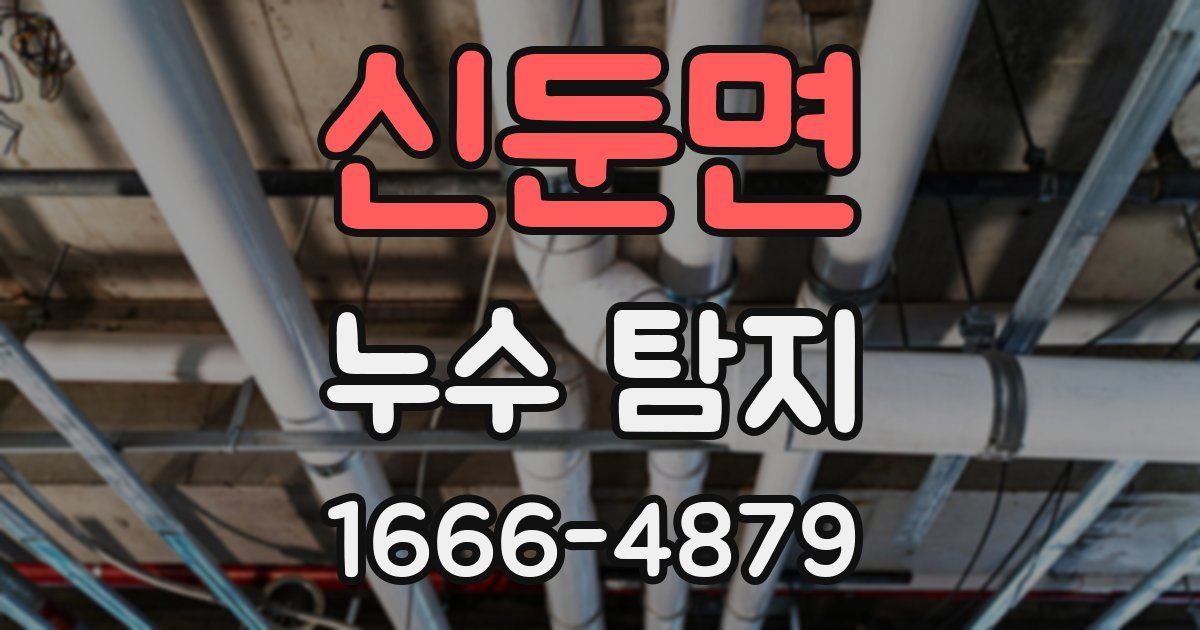 신둔면 누수 탐지