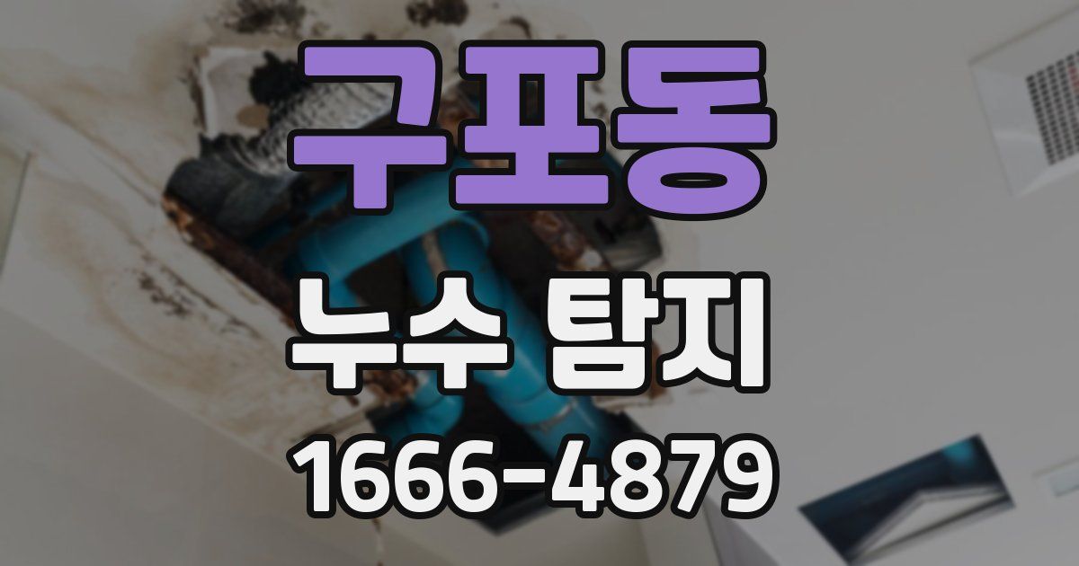 구포동 누수 탐지