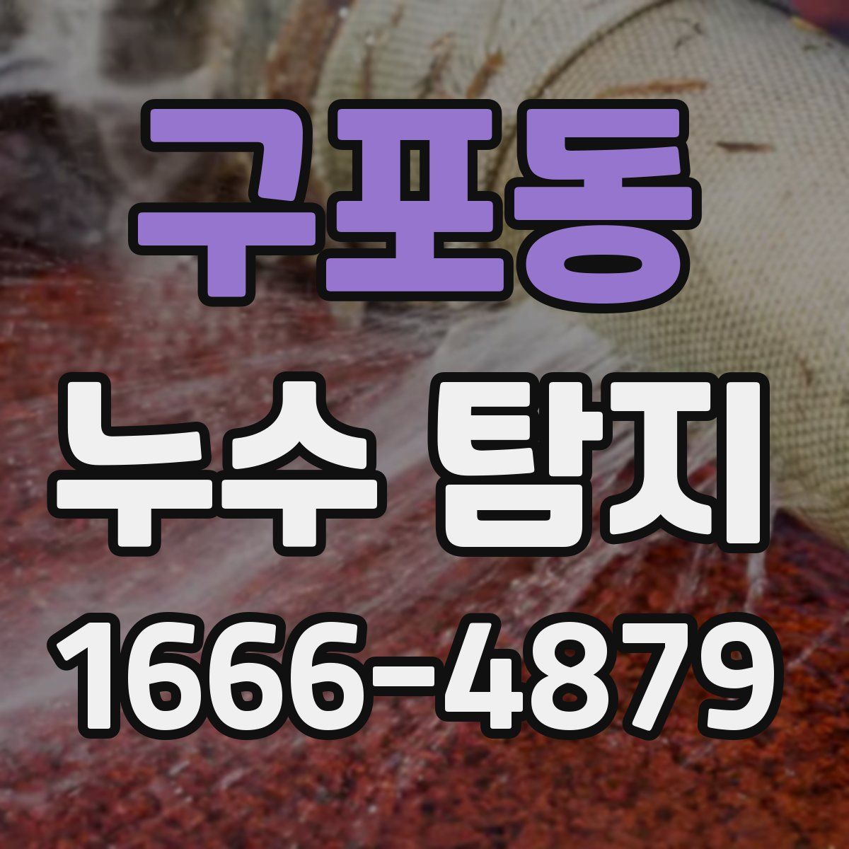 구포동 누수 탐지