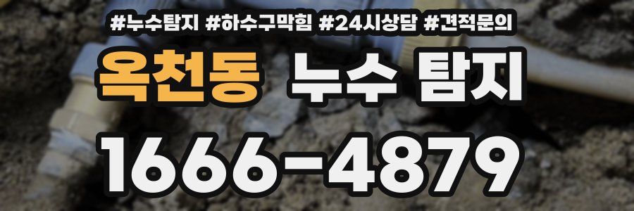 옥천동 누수 탐지