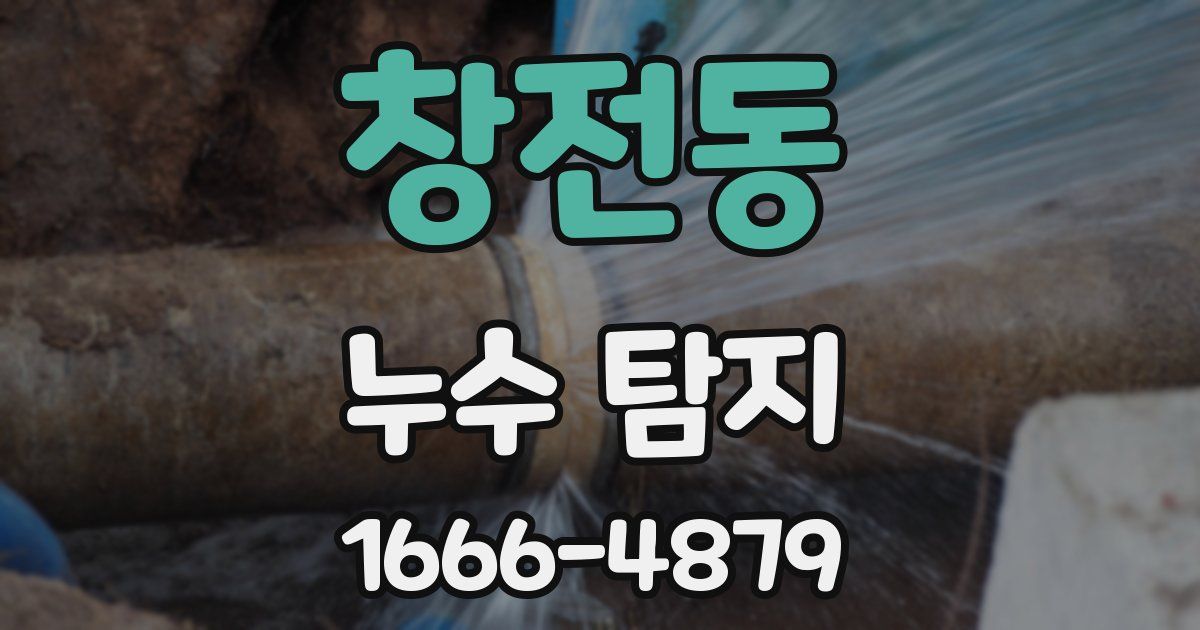 창전동 누수 탐지