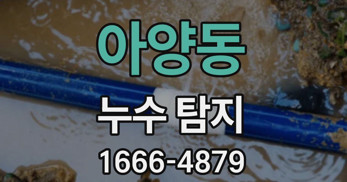 아양동 누수 탐지