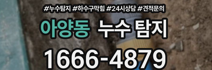 아양동 누수 탐지