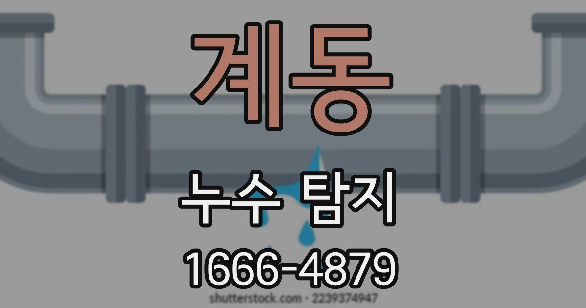 계동 누수 탐지