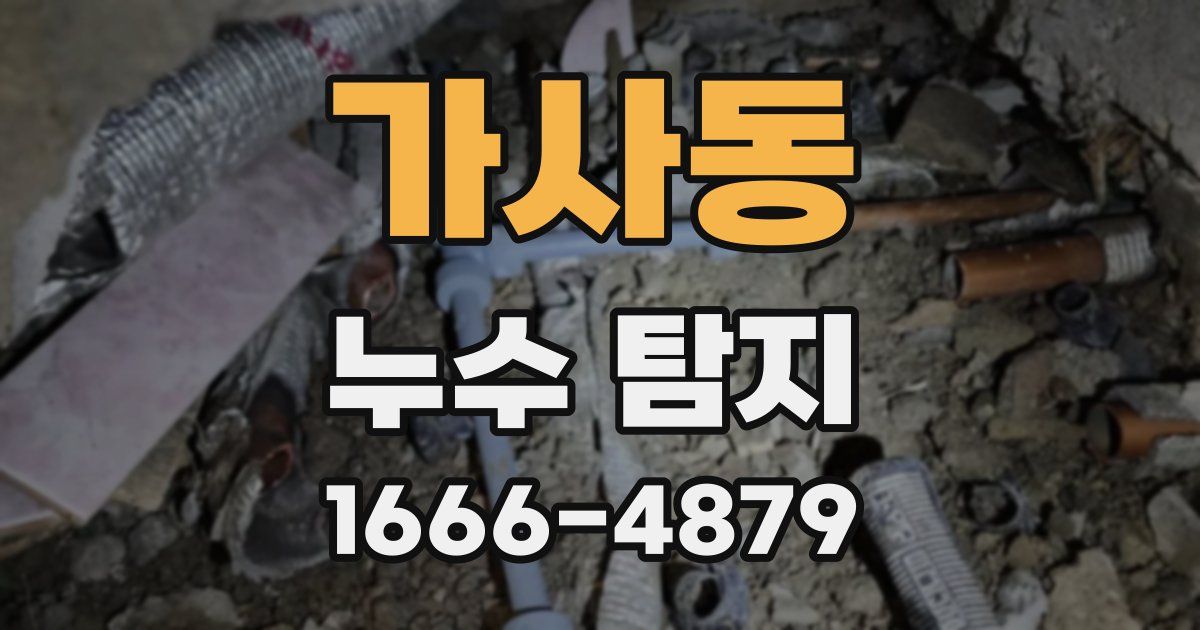 가사동 누수 탐지