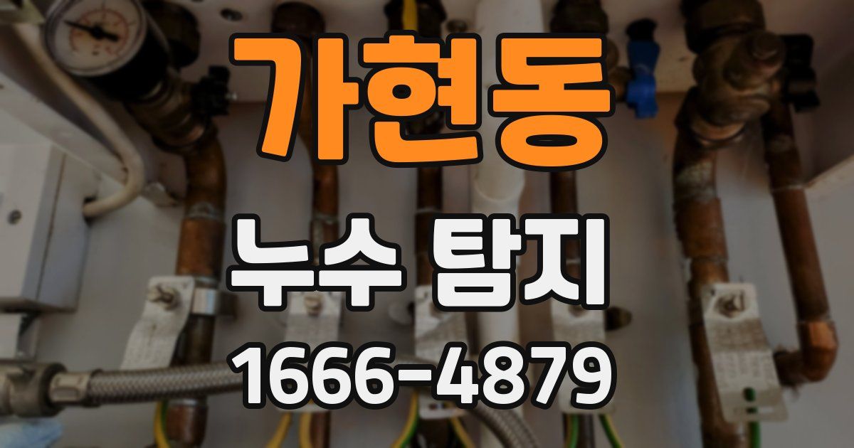 가현동 누수 탐지