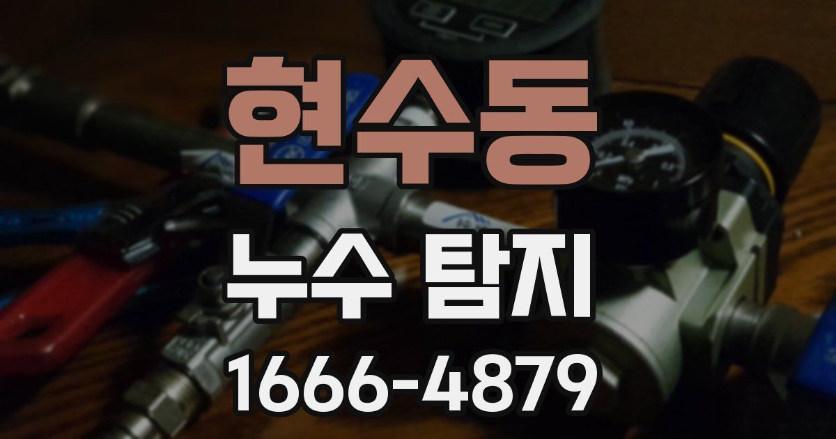 현수동 누수 탐지
