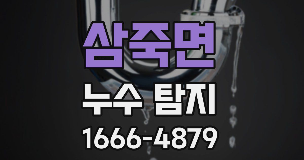 삼죽면 누수 탐지
