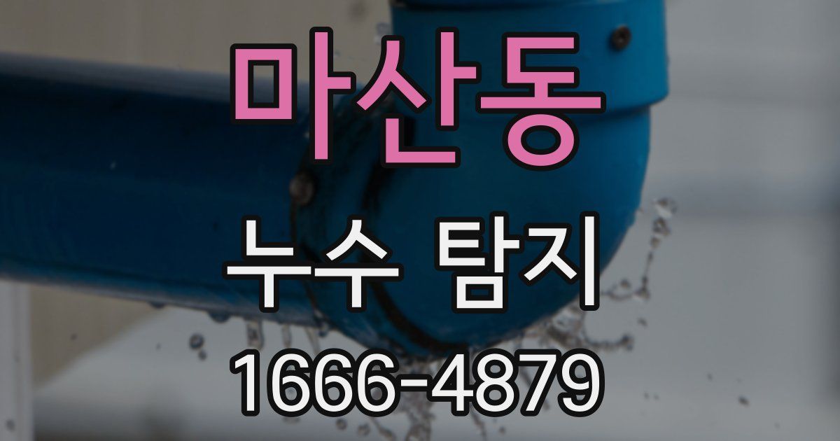 마산동 누수 탐지