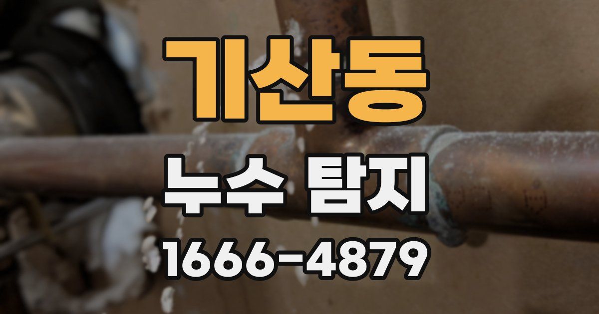 기산동 누수 탐지