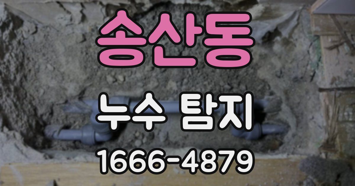 송산동 누수 탐지