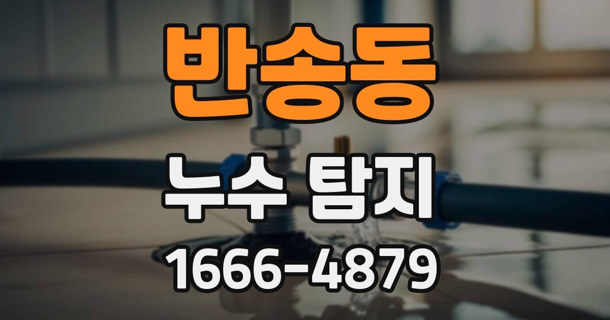 반송동 누수 탐지