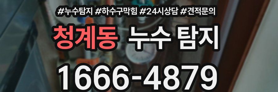 청계동 누수 탐지