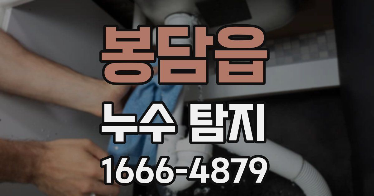 봉담읍 누수 탐지