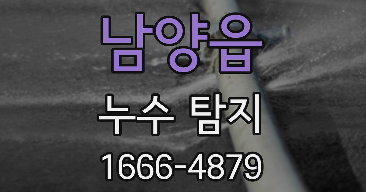 남양읍 누수 탐지