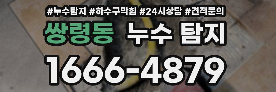 쌍령동 누수 탐지
