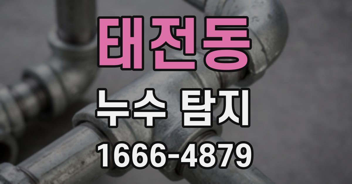 태전동 누수 탐지