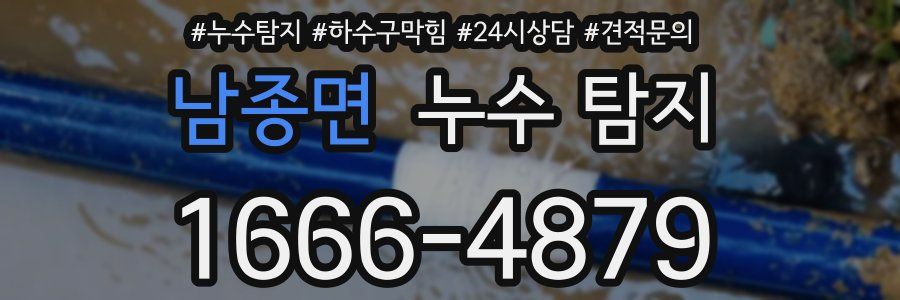 남종면 누수 탐지