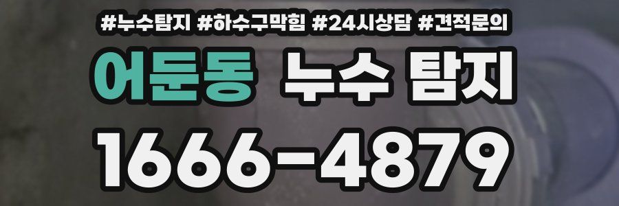어둔동 누수 탐지
