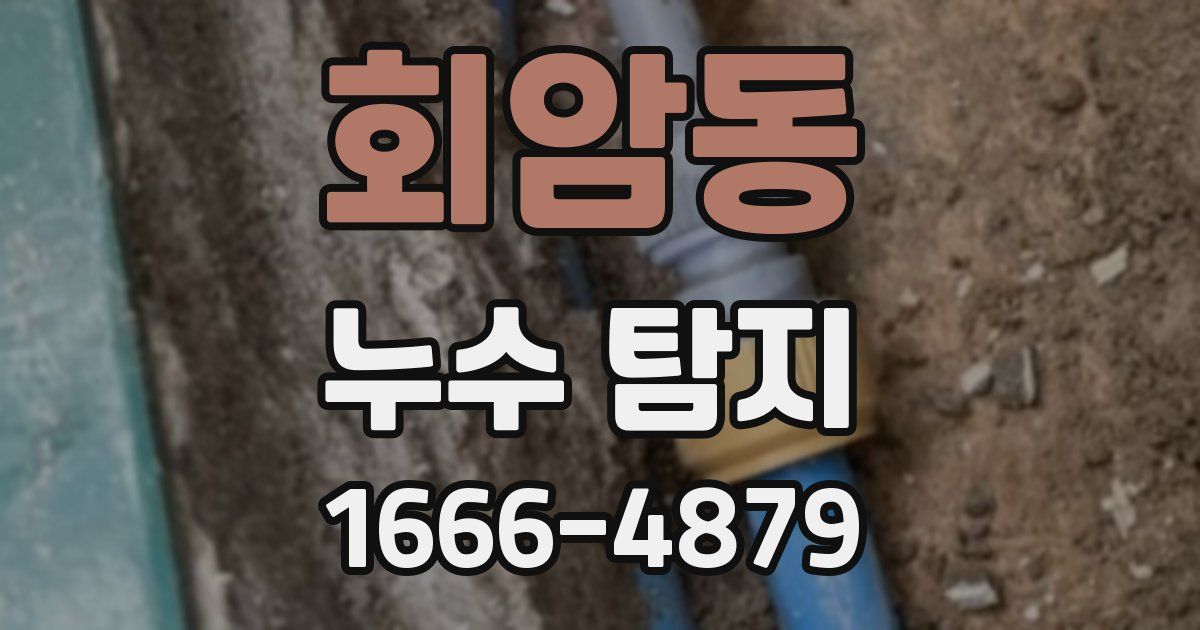 회암동 누수 탐지