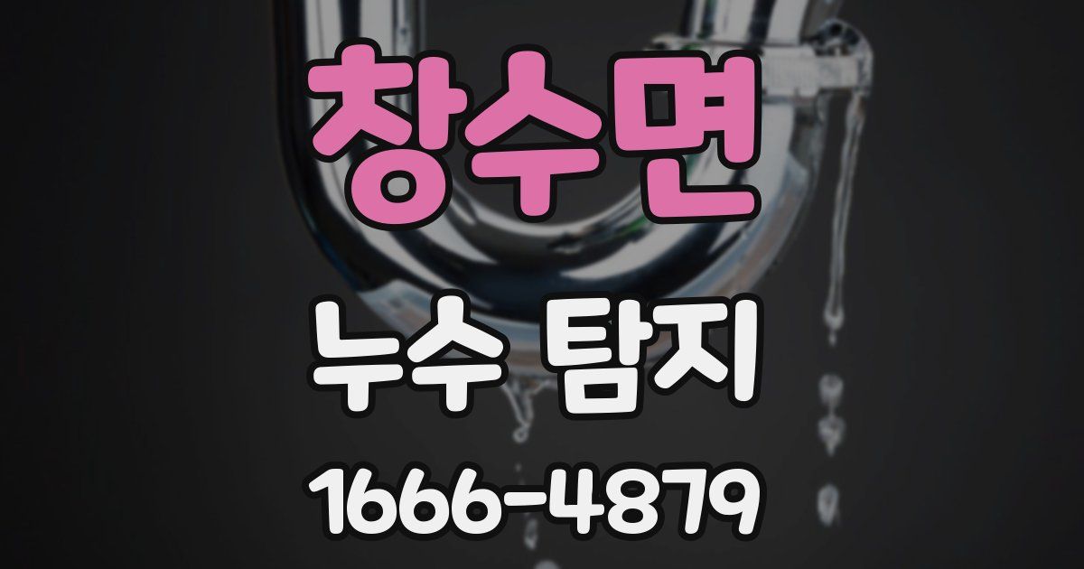 창수면 누수 탐지