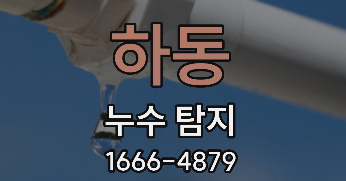 하동 누수 탐지
