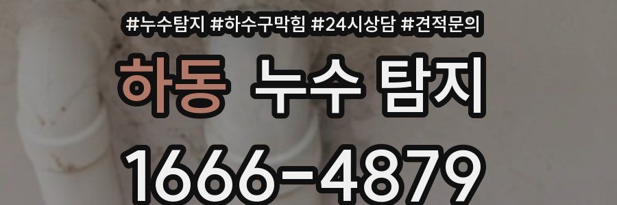 하동 누수 탐지