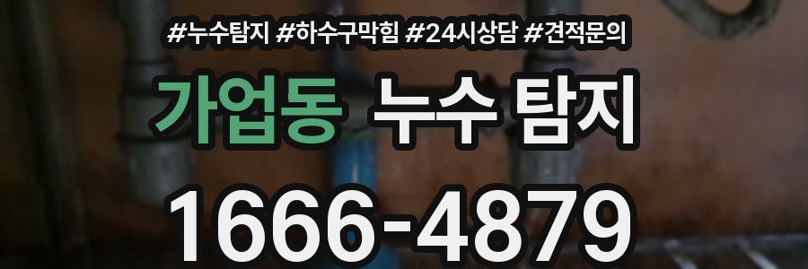 가업동 누수 탐지