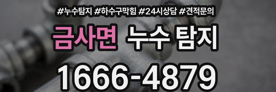 금사면 누수 탐지