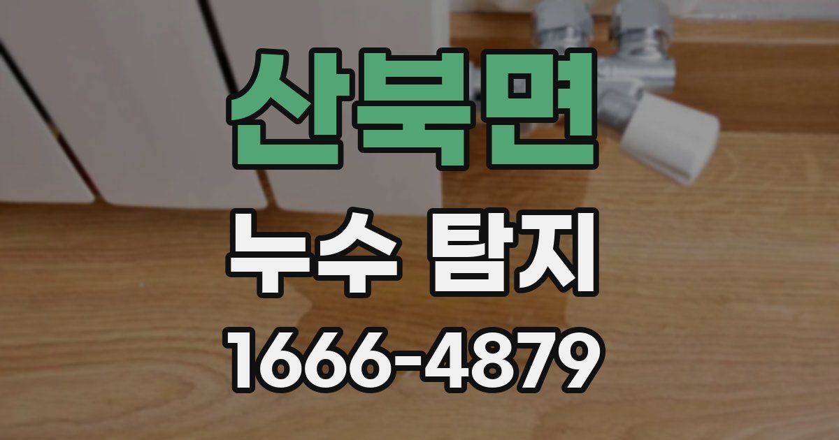 산북면 누수 탐지