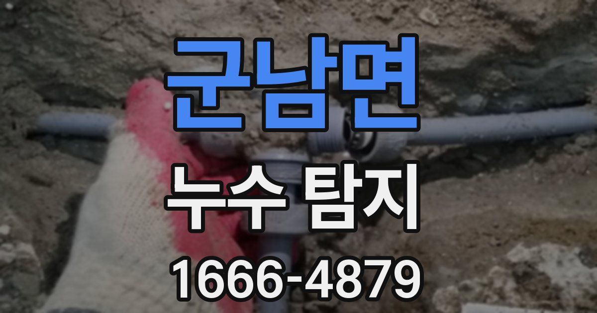 군남면 누수 탐지