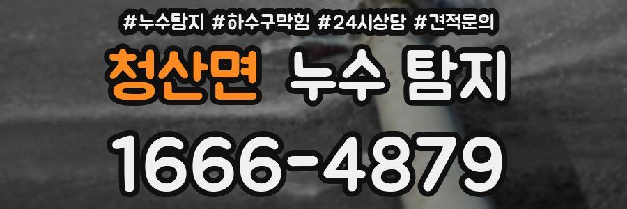 청산면 누수 탐지