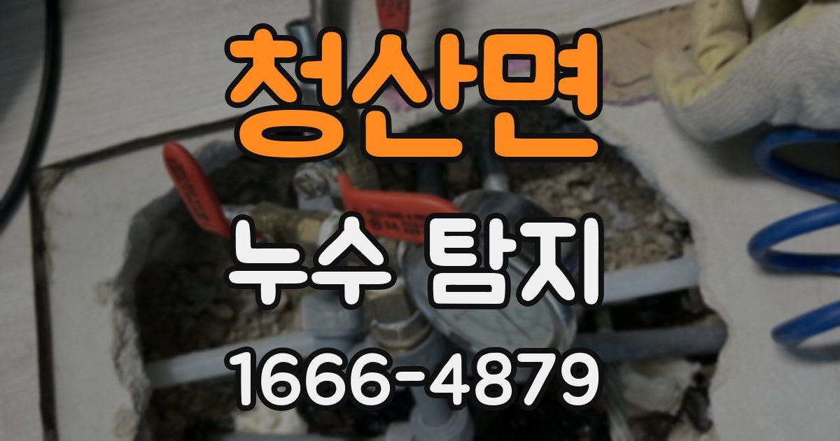청산면 누수 탐지