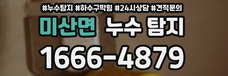 미산면 누수 탐지