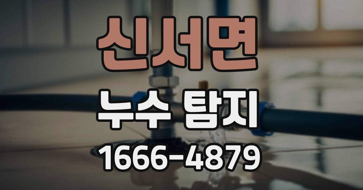 신서면 누수 탐지