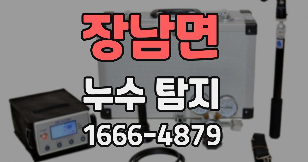 장남면 누수 탐지