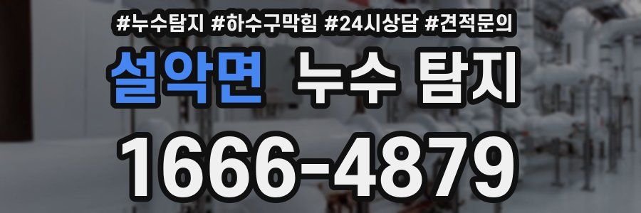 설악면 누수 탐지