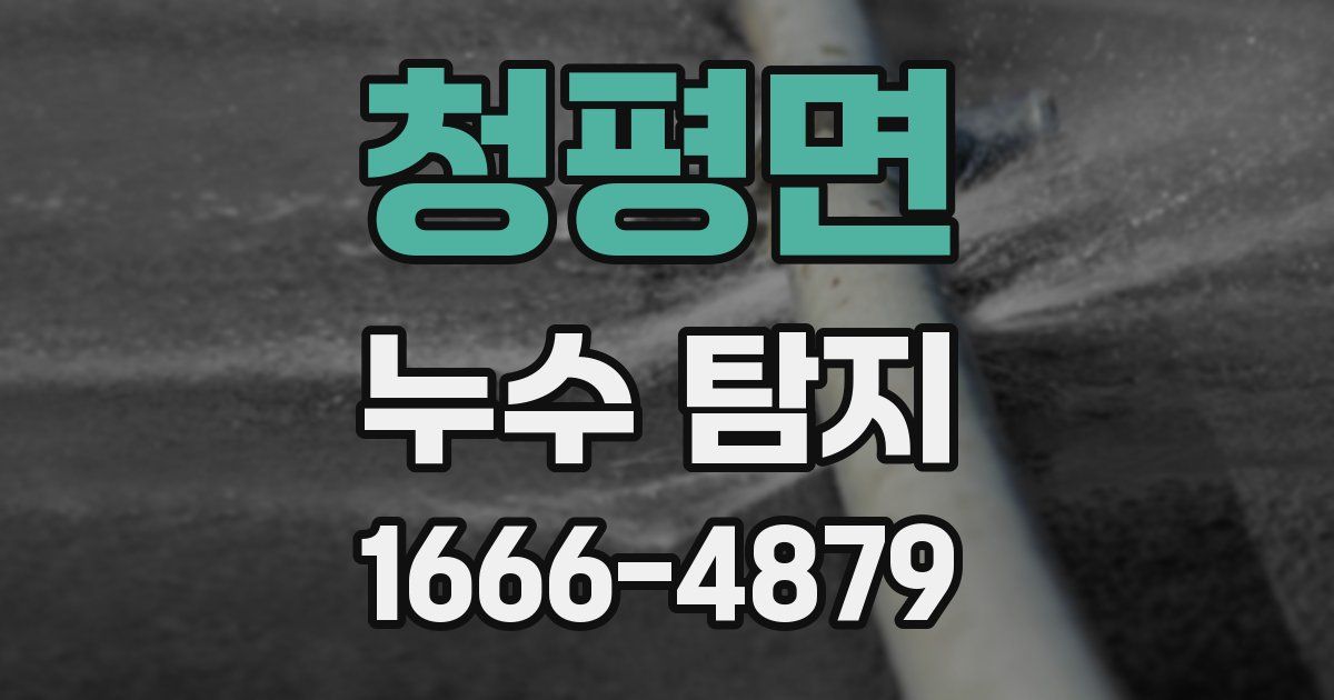 청평면 누수 탐지