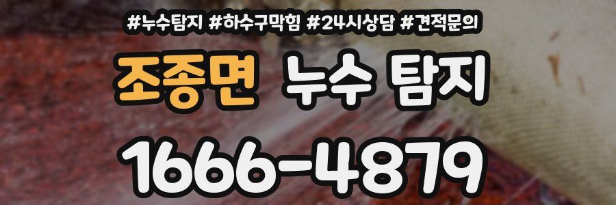 조종면 누수 탐지