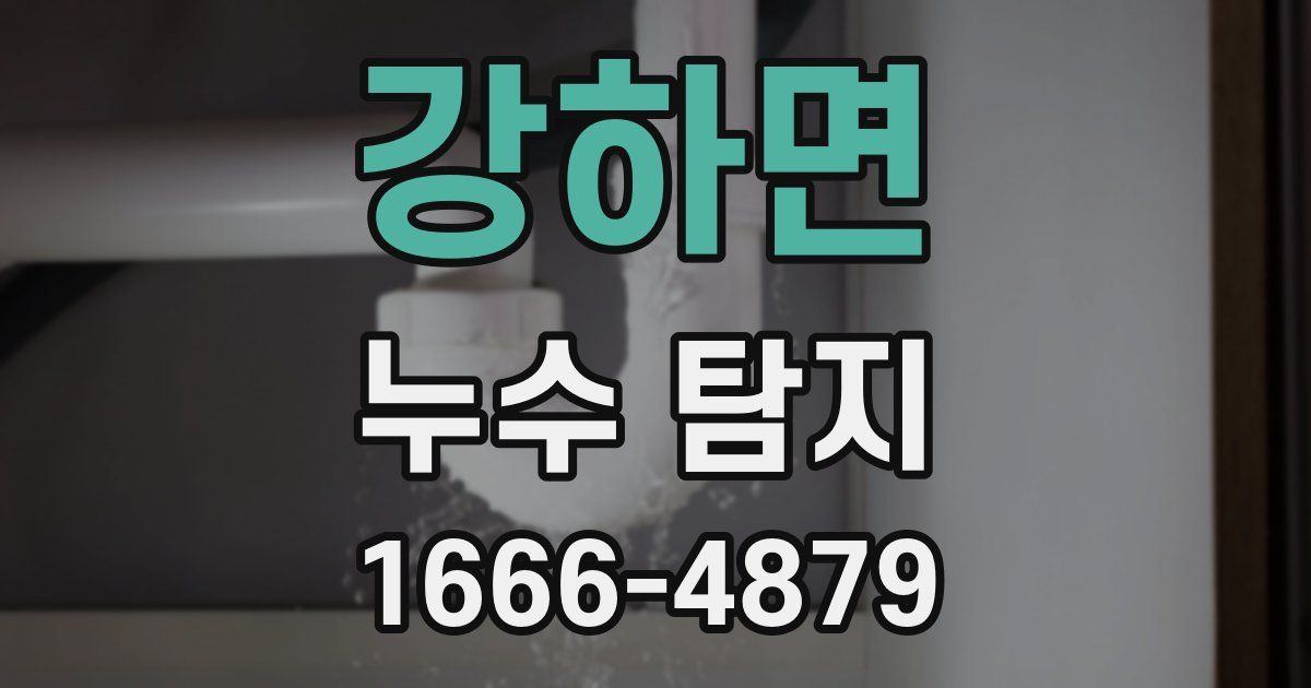 강하면 누수 탐지