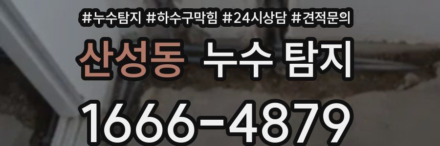 산성동 누수 탐지