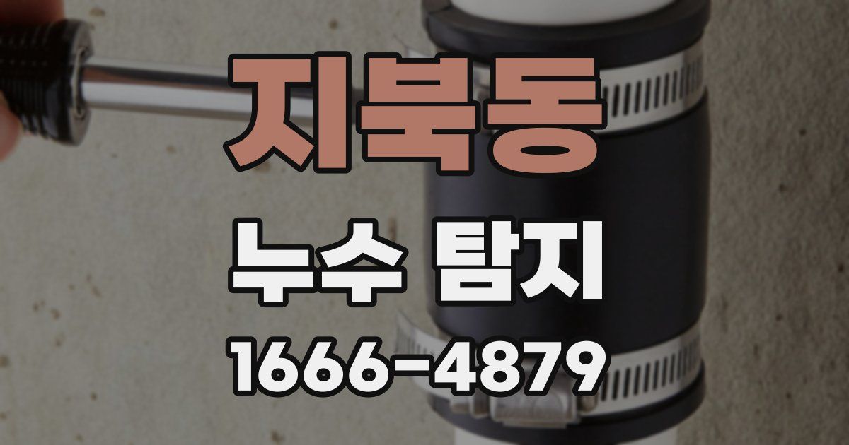 지북동 누수 탐지