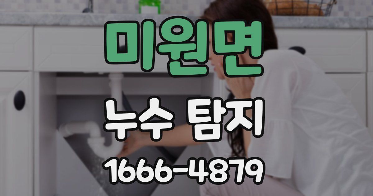 미원면 누수 탐지