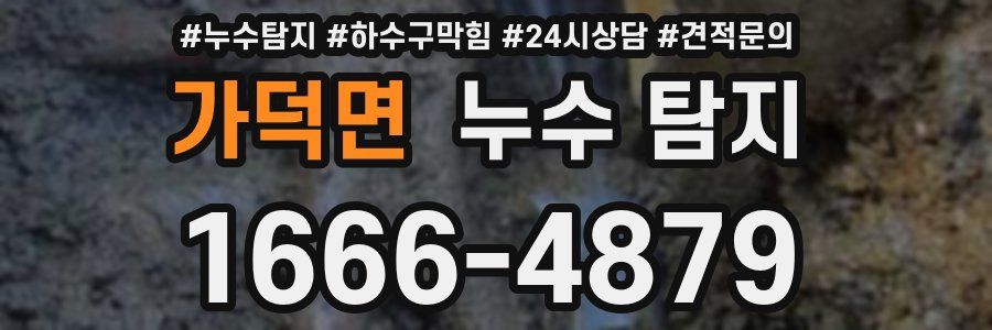 가덕면 누수 탐지