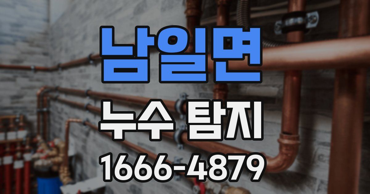 남일면 누수 탐지