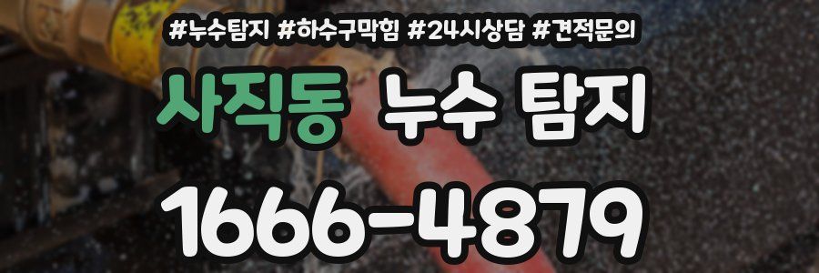 사직동 누수 탐지