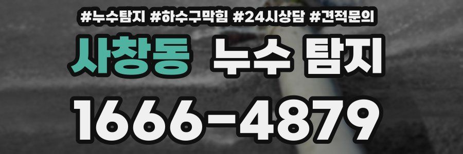사창동 누수 탐지