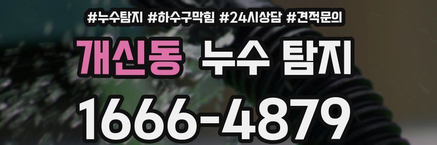개신동 누수 탐지