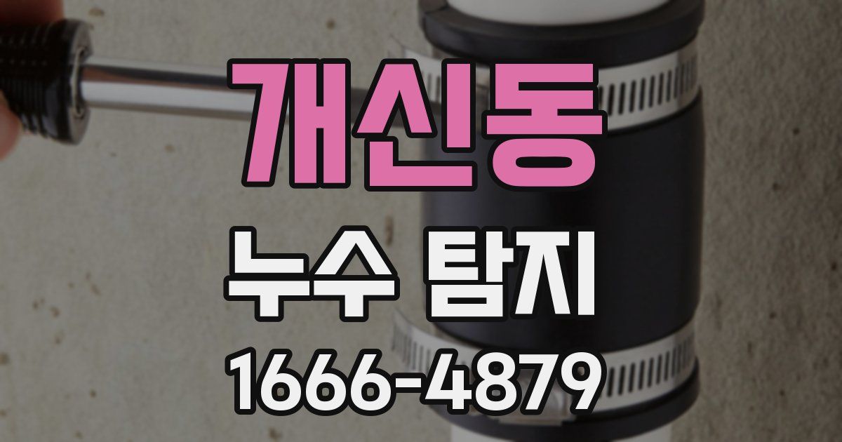 개신동 누수 탐지