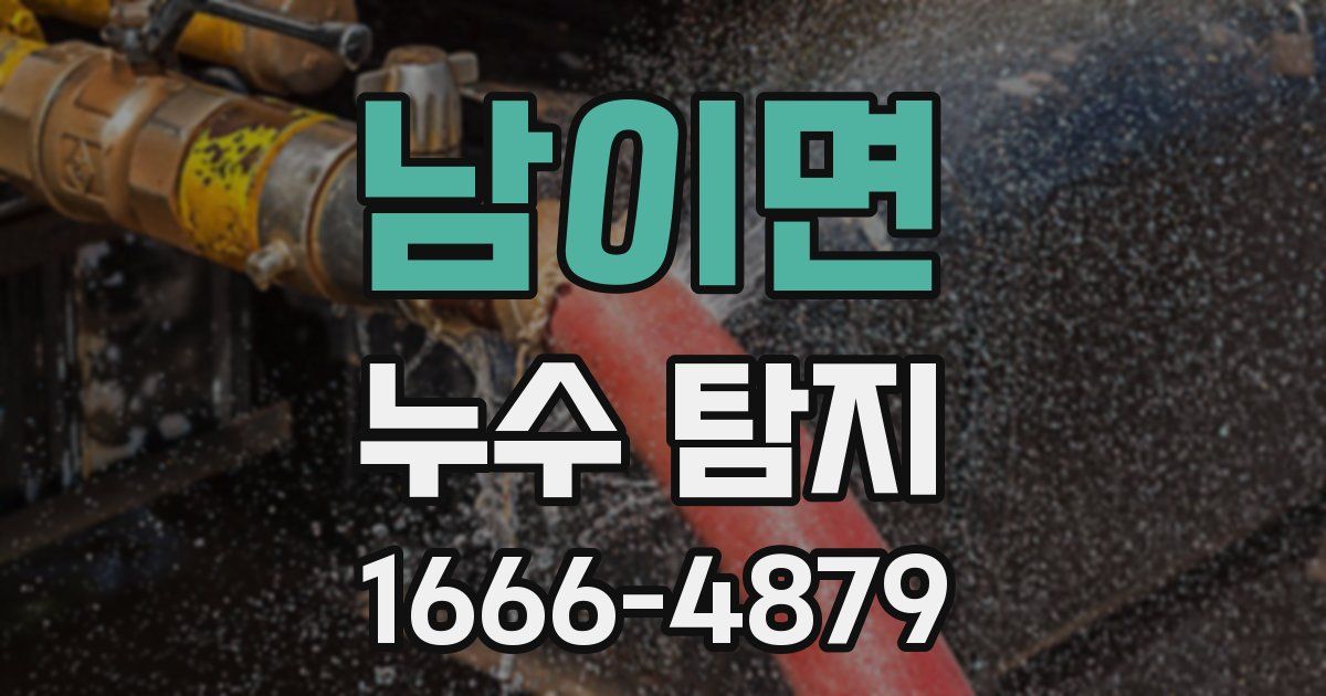 남이면 누수 탐지